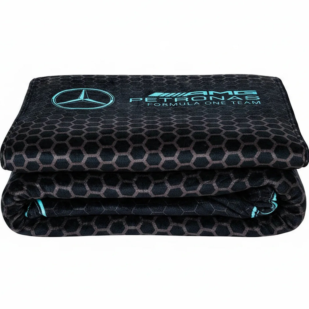 FORMULA ONE(F1) - Mercedes-AMG Petronas フリースブランケット(ステルスブラック) / 約40×59インチ
